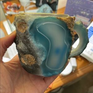 Textured Blue and Gold Geological Mug